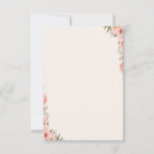 柔らかい水色のピンク色の花 ノートカード (正面)