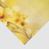 柔らかい水色の春の黄色の花 薄葉紙 (詳細)