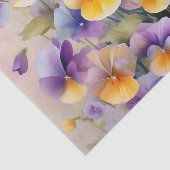 柔らかい水色の繊細なパンジーの花 薄葉紙 (詳細)