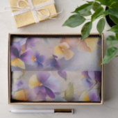 柔らかい水色の繊細なパンジーの花 薄葉紙 (ギフト)