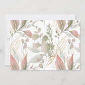 柔らかい水色の金ゴールド冬の緑 ノートカード (裏面)