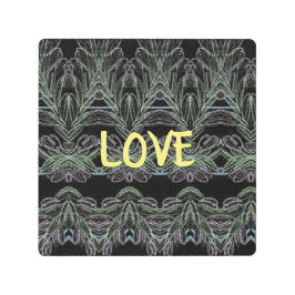 柔らかい渦巻き型の愛 メタルプリント