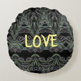 柔らかい渦巻き型の愛 ラウンドクッション
