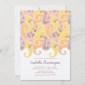 柔らかい渦巻き型ベビーシャワー招待状 招待状 (正面)