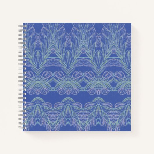 柔らかい渦巻き青のノートブック ノートブック (正面)