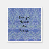 柔らかい渦巻き青の美しい瞬間 スタンダードカクテルナプキン (正面)