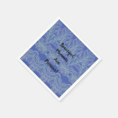 柔らかい渦巻き青の美しい瞬間 スタンダードカクテルナプキン (角)