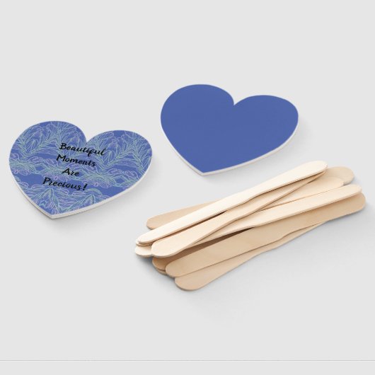 柔らかい渦巻き青の美しい瞬間 ハンドファン (組立なし)