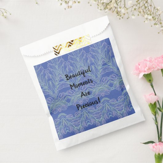 柔らかい渦巻き青の美しい瞬間 フェイバーバッグ (封をした状態)