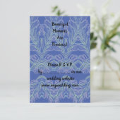 柔らかい渦巻き青の美しい瞬間 出欠カード (スタンド正面)