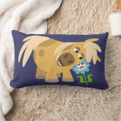 柔らかい漫画のポニーと花の枕 ランバークッション (ブランケット)