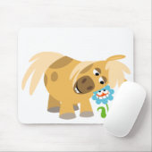 柔らかい漫画のポニーと花マウスパッド マウスパッド (マウス)