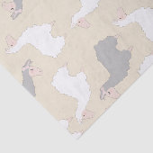 柔らかい灰色及び白いラマ 薄葉紙 (詳細)