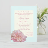 柔らかい牡丹のエレガントな結婚式 招待状 (スタンド正面)
