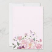 柔らかい牡丹のエレガントな結婚式 招待状 (裏面)