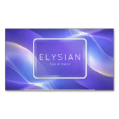 柔らかい発光波のペリウィンクル抽象芸術 マグネット名刺 (正面)