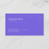 柔らかい発光波のペリウィンクル抽象芸術 名刺 (裏面)