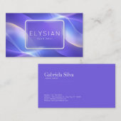 柔らかい発光波のペリウィンクル抽象芸術 名刺 (正面/裏面)