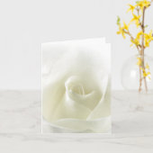 柔らかい白いバラのメッセージカード カード (黄色い花)