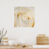 柔らかい白いバラ ポスター (キッチン)