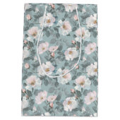 柔らかい白いバラ ミディアムペーパーバッグ (裏面)