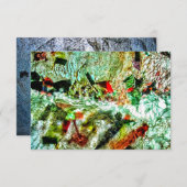 柔らかい白い抽象芸術の招待、軽度の抽象芸術の魅力 招待状 (正面/裏面)