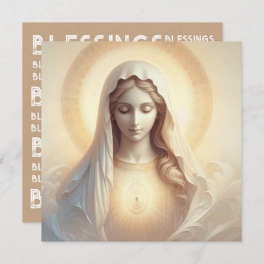 柔らかい白い色調の母マリア (正面/裏面)