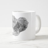 柔らかい目、優しい魂 ジャンボコーヒーマグカップ (正面右)