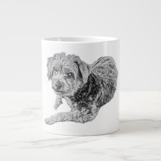 柔らかい目、優しい魂 ジャンボコーヒーマグカップ (正面)