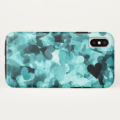 柔らかい空色のかわいいのハートの背景 Case-Mate iPhoneケース (裏面(横))