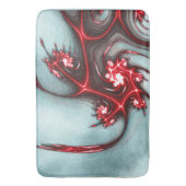 柔らかい粗いテクスチャ上の派手な赤いフラクタルトカゲ バスマット (正面縦)