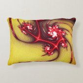 柔らかい粗い黄土質上の赤みを帯びたフラクタルのトカゲ アクセントクッション (正面)