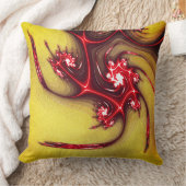 柔らかい粗い黄土質上の赤みを帯びたフラクタルのトカゲ クッション (ブランケット)