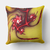 柔らかい粗い黄土質上の赤みを帯びたフラクタルのトカゲ クッション (裏面)