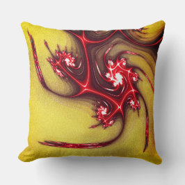 柔らかい粗い黄土質上の赤みを帯びたフラクタルのトカゲ クッション