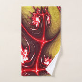 柔らかい粗い黄土質上の赤みを帯びたフラクタルのトカゲ バスタオルセット (ハンドタオル)