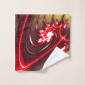 柔らかい粗い黄土質上の赤みを帯びたフラクタルのトカゲ バスタオルセット (ウォッシュタオル)