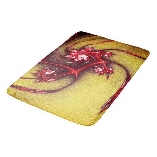 柔らかい粗い黄土質上の赤みを帯びたフラクタルのトカゲ バスマット (アングル)