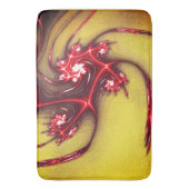 柔らかい粗い黄土質上の赤みを帯びたフラクタルのトカゲ バスマット (正面縦)