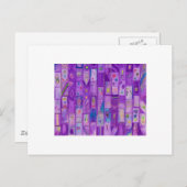 柔らかい紫のレンガのはがき ポストカード (正面/裏面)