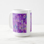 柔らかい紫のレンガのマグカップ コーヒーマグカップ (正面左)