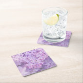柔らかい紫色のフランスのなライラック スクエアペーパーコースター (インサイチュ)