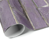 柔らかい紫色のレンガの壁パターン ラッピングペーパー (ロールコーナー)