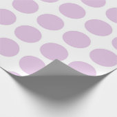 柔らかい紫色の水玉模様の包装紙 ラッピングペーパー (角)