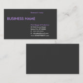 柔らかい紫色の縁 名刺 (正面/裏面)