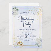 柔らかい結婚式招待状 招待状 (正面/裏面)