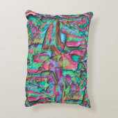 柔らかい絹のような色合いで着色された岩またはゴロゴロした アクセントクッション (裏面(縦))