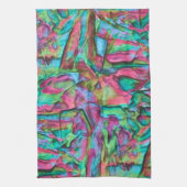 柔らかい絹のような色合いで着色された岩またはゴロゴロした キッチンタオル (縦)