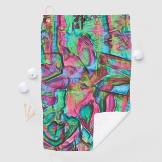 柔らかい絹のような色合いで着色された岩またはゴロゴロした ゴルフタオル (インサイチュ)