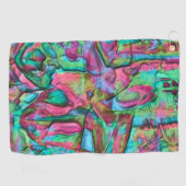 柔らかい絹のような色合いで着色された岩またはゴロゴロした ゴルフタオル (横)